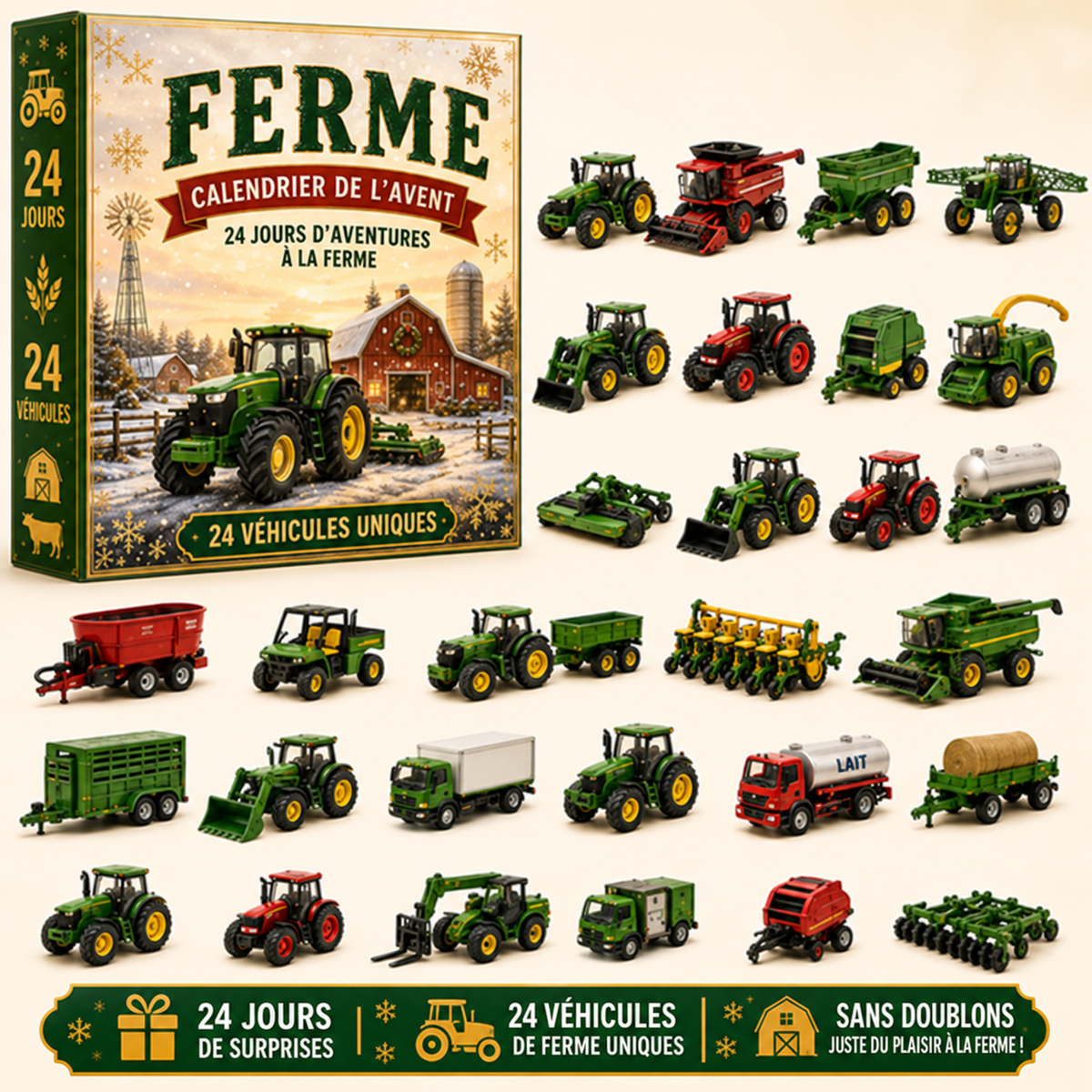 calendrier de l'Avent de 24 véhicules miniatures