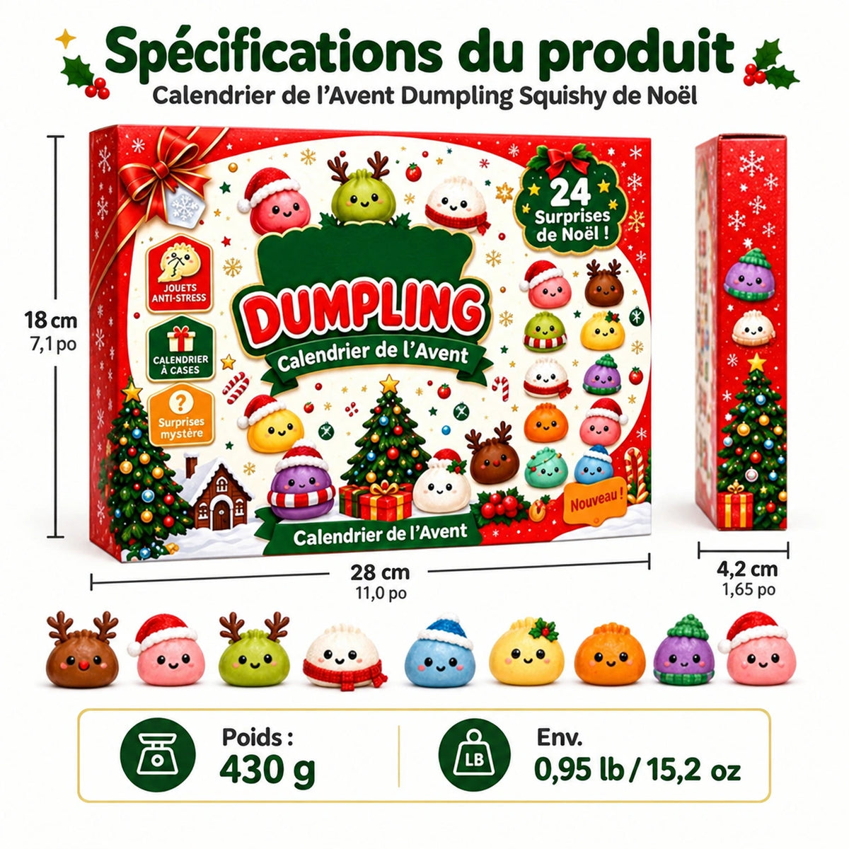 Calendrier de l'Avent Dumpling Squishy 2026
