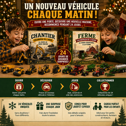 Calendrier de l'Avent de 24 véhicules miniatures
