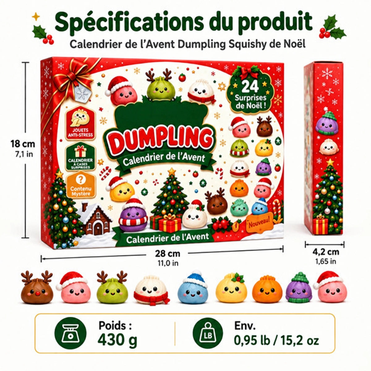 Calendrier de l'Avent Dumpling Squishy 2026