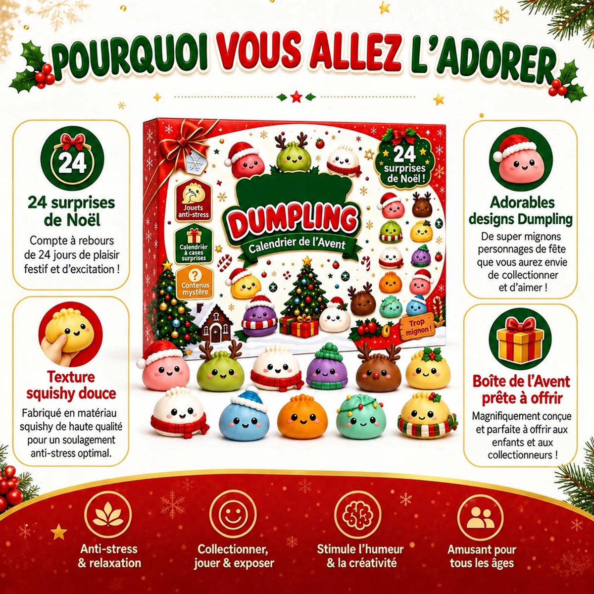 Calendrier de l'Avent Dumpling Squishy 2026