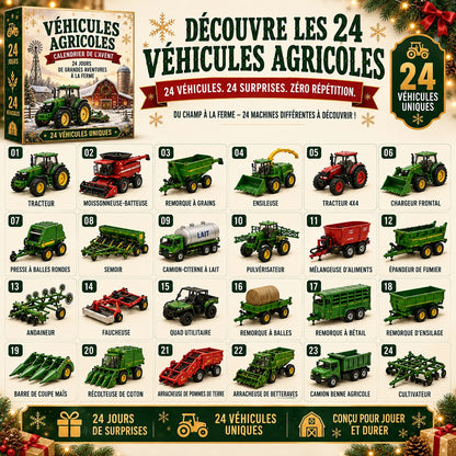 Calendrier de l'Avent de 24 véhicules miniatures