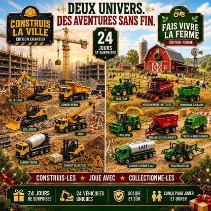 Calendrier de l'Avent de 24 véhicules miniatures