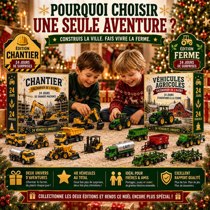 Calendrier de l'Avent de 24 véhicules miniatures