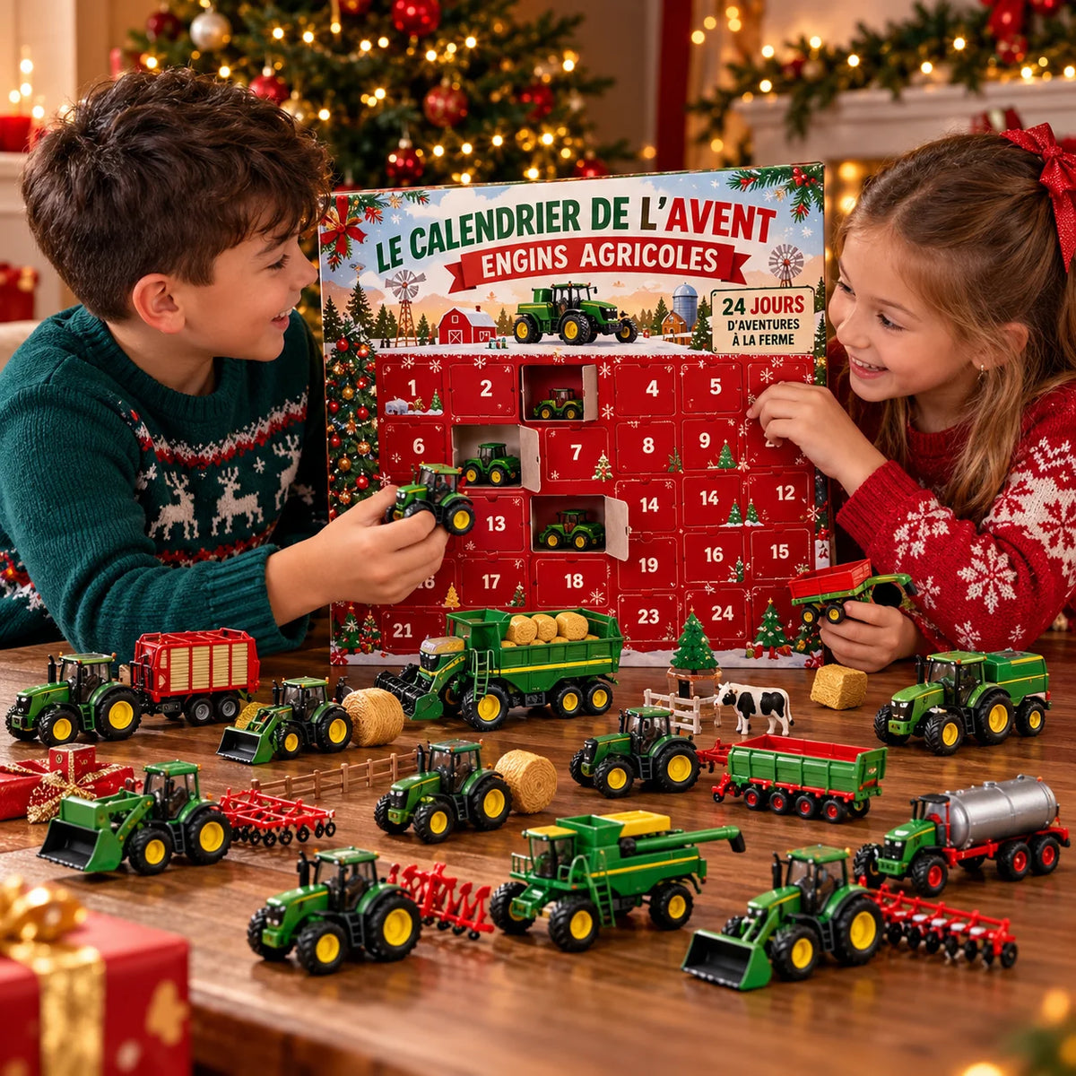 Calendrier de l'Avent de 24 engins agricole