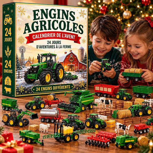 Calendrier de l'Avent de 24 engins agricole